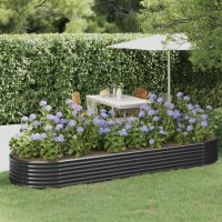 vidaXL Hochbeet Pulverbeschichteter Stahl 322x100x36 cm...