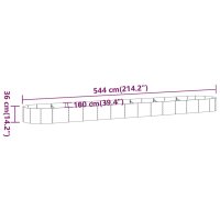 vidaXL Hochbeet Pulverbeschichteter Stahl 544x100x36 cm Gr&uuml;n