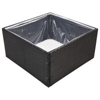 vidaXL Pflanzk&uuml;bel Schwarz 80x80x40 cm Poly Rattan