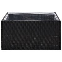 vidaXL Pflanzk&uuml;bel Schwarz 80x80x40 cm Poly Rattan