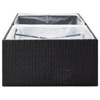 vidaXL Pflanzk&uuml;bel Schwarz 157x80x40 cm Poly Rattan