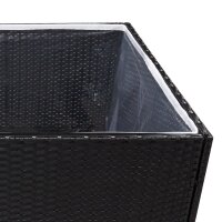 vidaXL Pflanzk&uuml;bel Schwarz 80x80x80 cm Poly Rattan