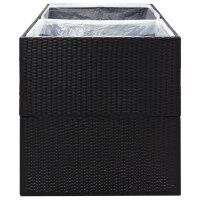 vidaXL Pflanzk&uuml;bel Schwarz 157x80x80 cm Poly Rattan