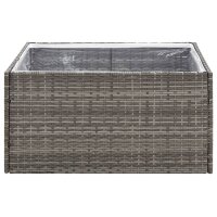 vidaXL Pflanzk&uuml;bel Grau 80x80x40 cm Poly Rattan