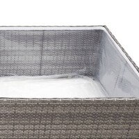 vidaXL Pflanzk&uuml;bel Grau 80x80x40 cm Poly Rattan