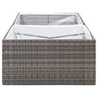 vidaXL Pflanzk&uuml;bel Grau 157x80x40 cm Poly Rattan