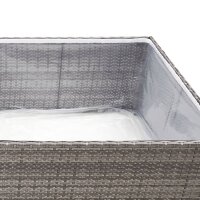 vidaXL Pflanzk&uuml;bel Grau 157x80x40 cm Poly Rattan