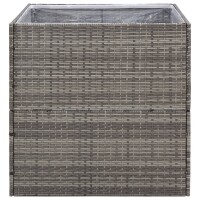 vidaXL Pflanzk&uuml;bel Grau 80x80x80 cm Poly Rattan