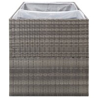 vidaXL Pflanzk&uuml;bel Grau 157x80x80 cm Poly Rattan