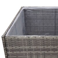 vidaXL Pflanzk&uuml;bel Grau 157x80x80 cm Poly Rattan