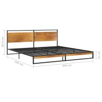 vidaXL Bett Metall 200x200 cm