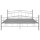 vidaXL Bett Grau Metall 160x200 cm