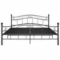 vidaXL Bett Schwarz Metall 180x200 cm