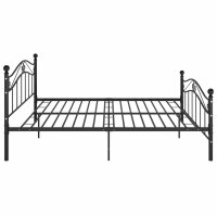 vidaXL Bett Schwarz Metall 180x200 cm