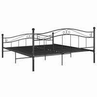 vidaXL Bett Schwarz Metall 180x200 cm