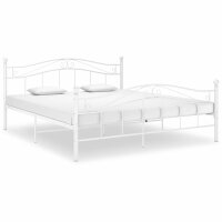 vidaXL Bett Wei&szlig; Metall 200x200 cm