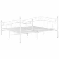 vidaXL Bett Wei&szlig; Metall 200x200 cm