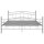 vidaXL Bett Grau Metall 200x200 cm