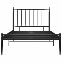 vidaXL Bett Schwarz Metall 90x200 cm