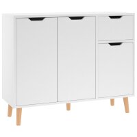 vidaXL Sideboard Weiß 90x30x72 cm Holzwerkstoff