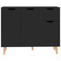 vidaXL Sideboard Schwarz 90x30x72 cm Holzwerkstoff