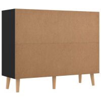 vidaXL Sideboard Schwarz 90x30x72 cm Holzwerkstoff