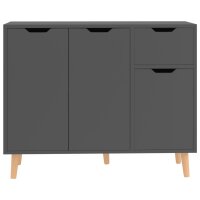 vidaXL Sideboard Grau 90x30x72 cm Holzwerkstoff