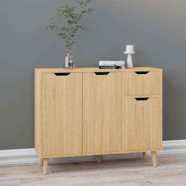 vidaXL Sideboard Sonoma-Eiche 90x30x72 cm Holzwerkstoff