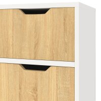 vidaXL Sideboard Wei&szlig; Sonoma-Eiche 90x30x72 cm Holzwerkstoff