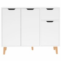 vidaXL Sideboard Hochglanz-Wei&szlig; 90x30x72 cm Holzwerkstoff