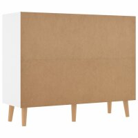 vidaXL Sideboard Hochglanz-Wei&szlig; 90x30x72 cm Holzwerkstoff