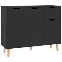 vidaXL Sideboard Hochglanz-Schwarz 90x30x72 cm Holzwerkstoff