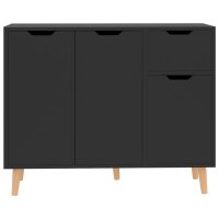 vidaXL Sideboard Hochglanz-Schwarz 90x30x72 cm Holzwerkstoff