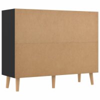 vidaXL Sideboard Hochglanz-Schwarz 90x30x72 cm Holzwerkstoff