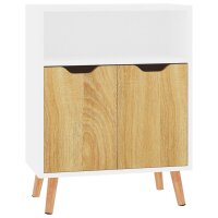 vidaXL Sideboard Weiß und Sonoma-Eiche 60x30x72 cm...