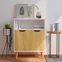 vidaXL Sideboard Weiß und Sonoma-Eiche 60x30x72 cm...