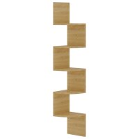 vidaXL Wand-Eckregal Sonoma-Eiche 19x19x123 cm Holzwerkstoff