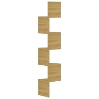 vidaXL Wand-Eckregal Sonoma-Eiche 19x19x123 cm Holzwerkstoff