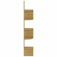 vidaXL Wand-Eckregal Sonoma-Eiche 19x19x123 cm Holzwerkstoff