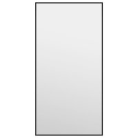 vidaXL Türspiegel Schwarz 30x60 cm Glas und Aluminium