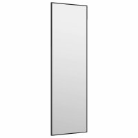 vidaXL T&uuml;rspiegel Schwarz 30x100 cm Glas und Aluminium