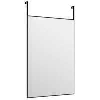 vidaXL T&uuml;rspiegel Schwarz 40x60 cm Glas und Aluminium