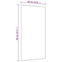 vidaXL T&uuml;rspiegel Schwarz 40x80 cm Glas und Aluminium