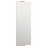 vidaXL T&uuml;rspiegel Golden 30x80 cm Glas und Aluminium