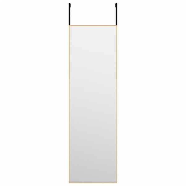 vidaXL T&uuml;rspiegel Golden 30x100 cm Glas und Aluminium