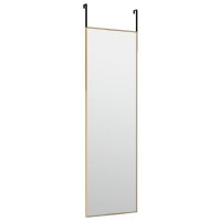 vidaXL T&uuml;rspiegel Golden 30x100 cm Glas und Aluminium