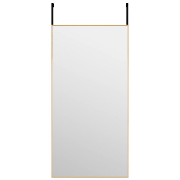 vidaXL T&uuml;rspiegel Golden 40x80 cm Glas und Aluminium