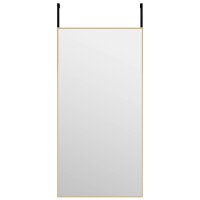 vidaXL Türspiegel Golden 40x80 cm Glas und Aluminium