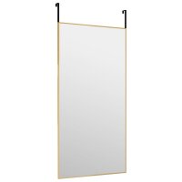 vidaXL T&uuml;rspiegel Golden 40x80 cm Glas und Aluminium