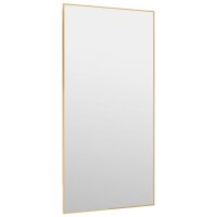 vidaXL T&uuml;rspiegel Golden 50x100 cm Glas und Aluminium